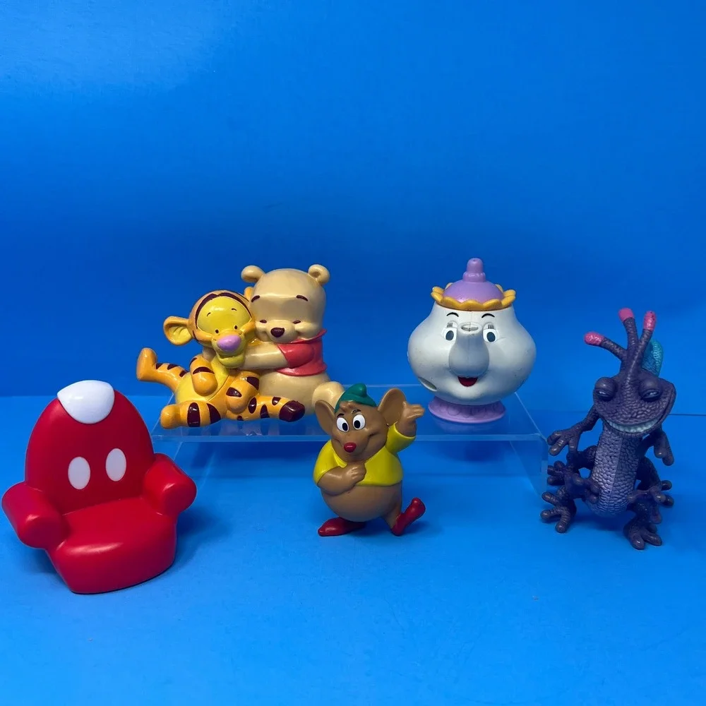 Disney Action Figure Lot Mixed Sizes Colors Mickey Princess Pooh Dalmatians 56pc